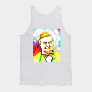 Charles Augustin Sainte-Beuve Colourful Portrait | Charles Augustin Sainte-Beuve Artwork 11 Tank Top